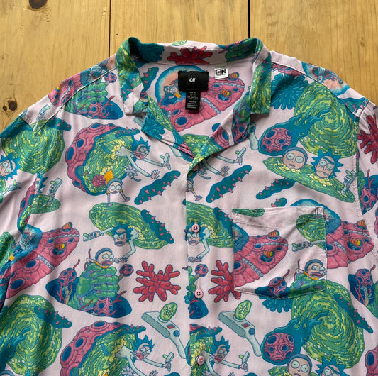 Camisa H&M Rick y Morty, XL