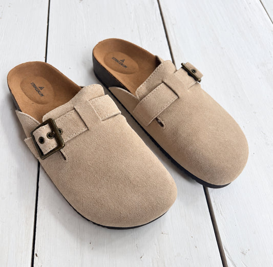 Zuecos Staheekum Crescent Slip-On Beige, 7