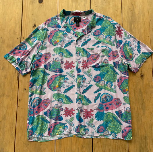 Camisa H&M Rick y Morty, XL