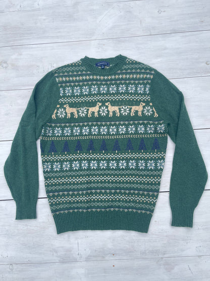 Suéter navideño perros, S