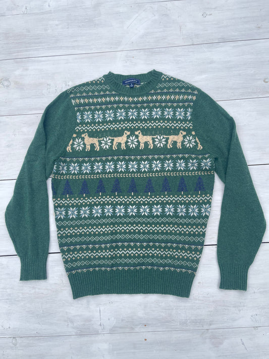 Suéter navideño perros, S