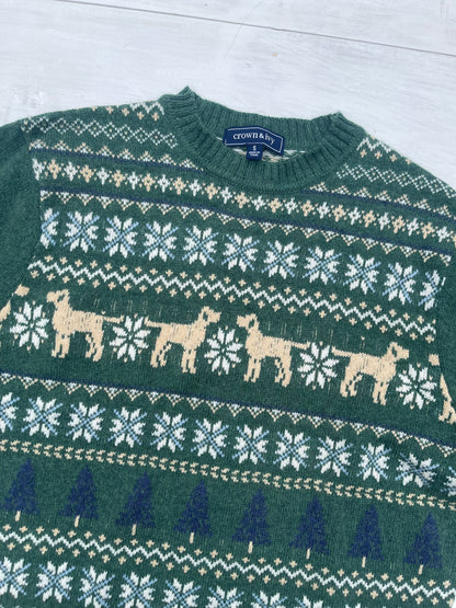 Suéter navideño perros, S