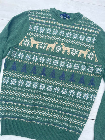 Suéter navideño perros, S