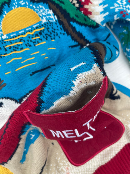 Suéter muñeco de nieve con cerveza, L