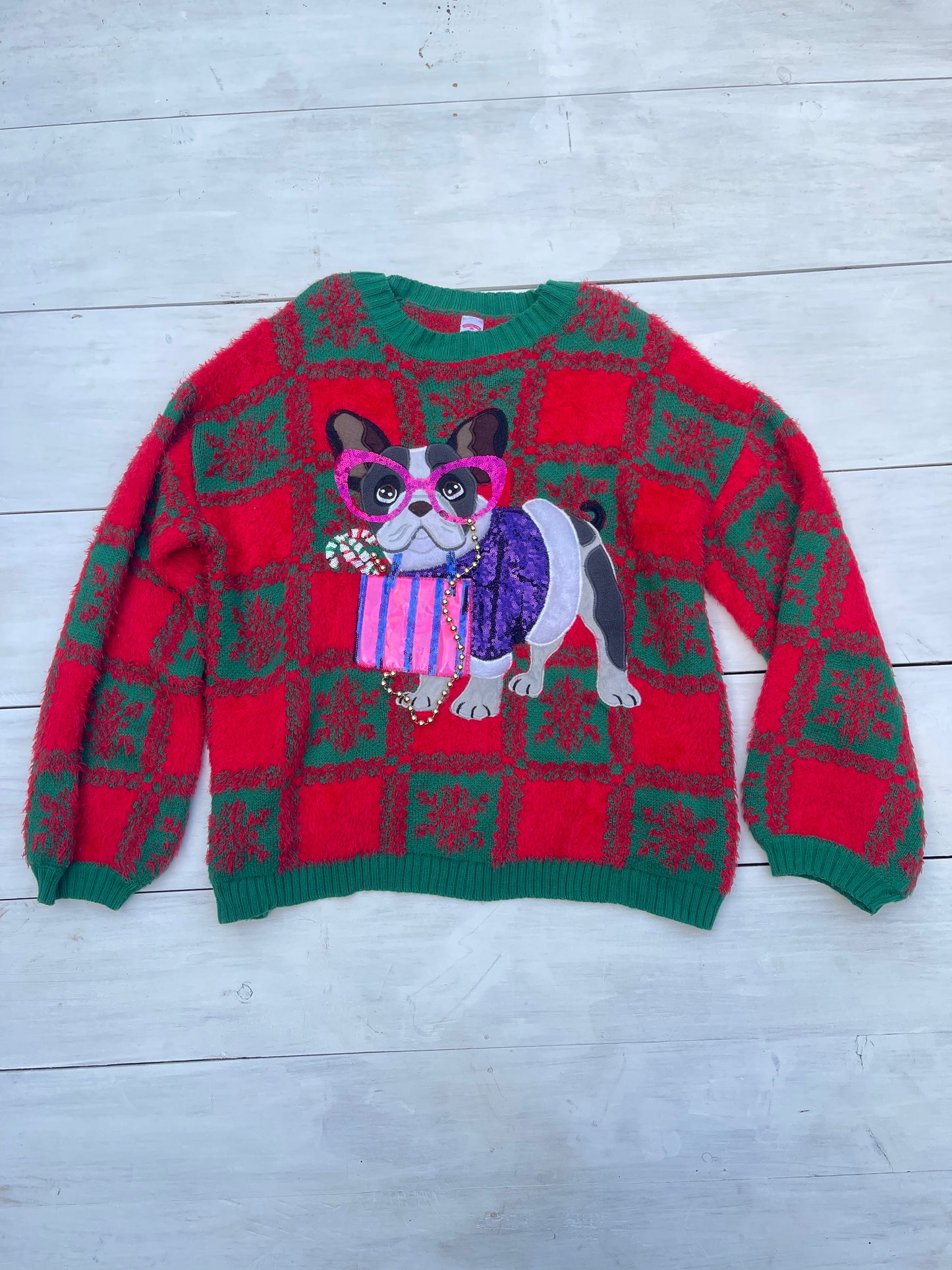 Suéter Bulldog francés, XL/XXL