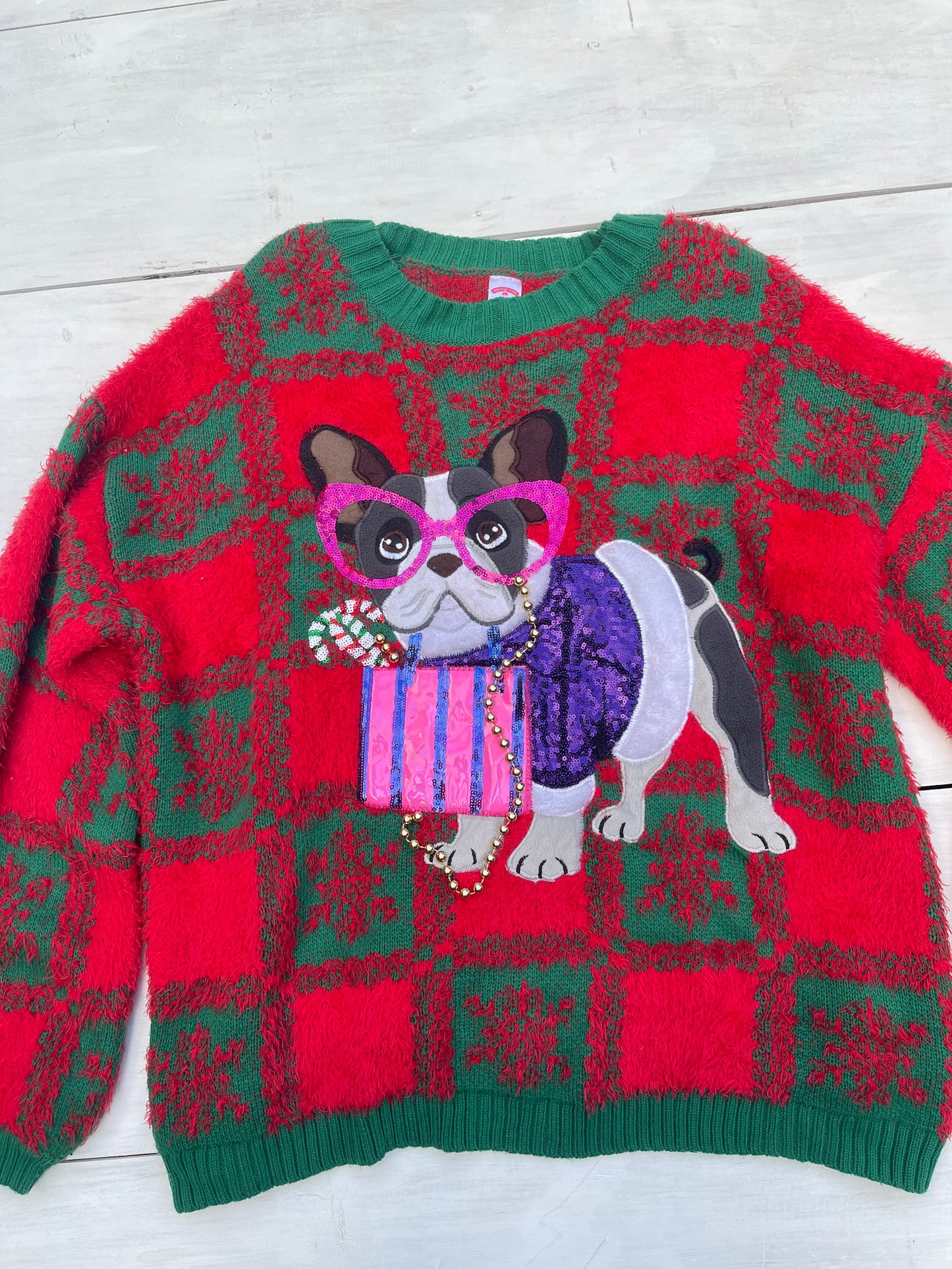 Suéter Bulldog francés, XL/XXL