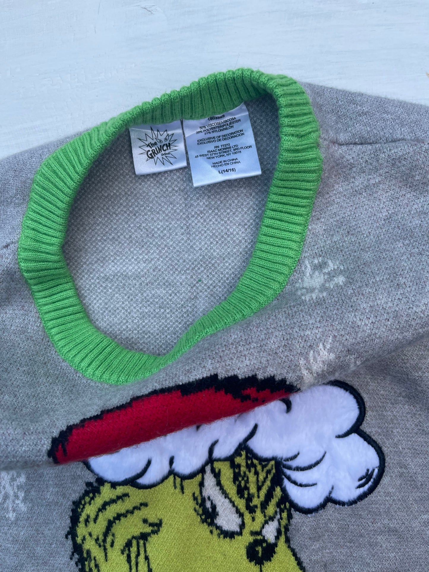 Suéter Grinch talla 14–16 años